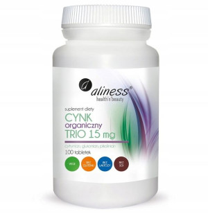 Aliness Cynk Organiczny Trio 15 Mg 100 Tabletek