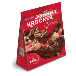 Roshen Johnny Krocker Wafle w gorzkiej czekoladzie 350 g