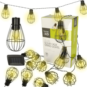 Lampki Solarne Ogrodowe Żarówki Girlanda Loft 10led
