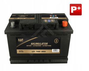 Akumulator 74ah 680a 278 X 175 X190 Mm P+ Hart
