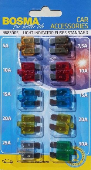Bezpieczniki Samochodowe Płytkowe Zestaw 2638 /led