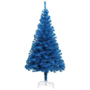 Sztuczna choinka ze stojakiem, niebieska, 180 cm, PVC