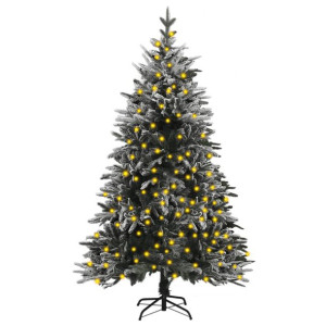 Sztuczna choinka flokowana śniegiem, z LED, 180 cm, PVC&PE