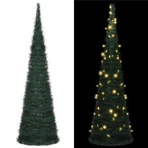 Sztuczna choinka z girlandy z lampkami LED, zielona, 150 cm