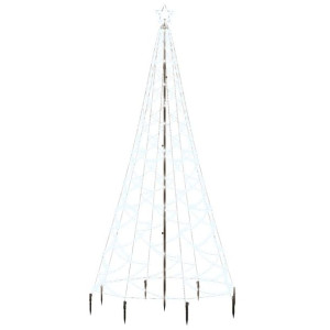 Choinka z metalowym słupkiem, 500 diod LED, zimna biel, 3 m