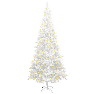 Sztuczna choinka z lampkami LED, L 240 cm, biała