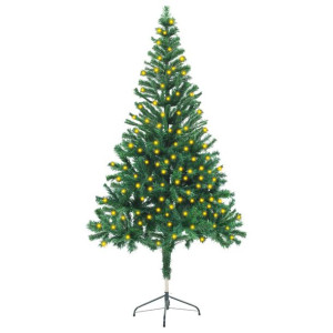 Sztuczna choinka ze stojakiem i LED, 150 cm, 380 gałązek