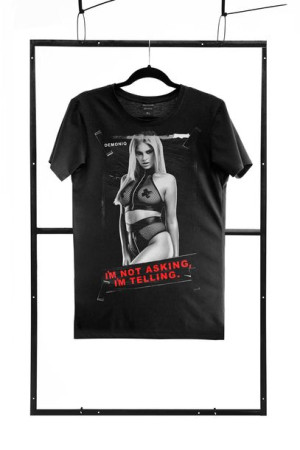 T-shirt men black L regular