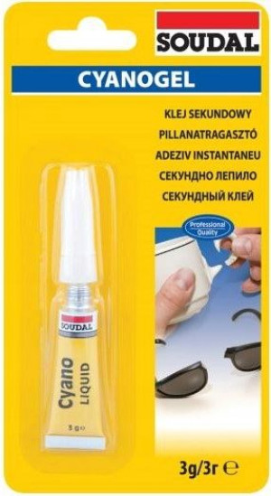 Soudal Klej Cyjanoakrylowy Sekundowy Cyanofix 3 Ml