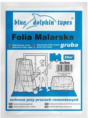 Blue Dolphin Folia Malarska Gruba 4x5m 20m2 Czarna
