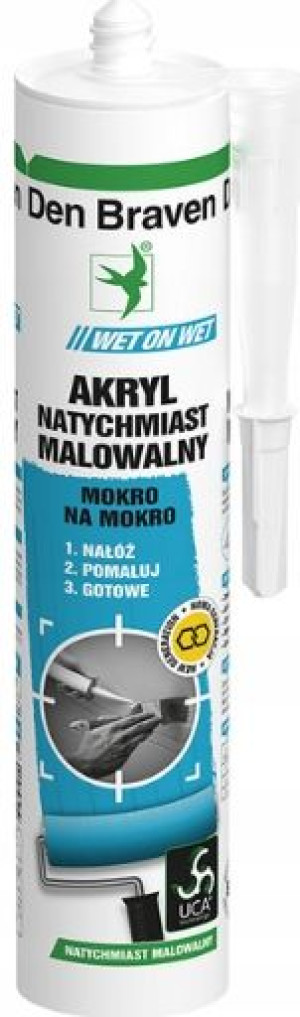 Den Braven Akryl Natychmiast Malowalny Biały 300ml