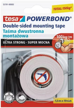 Tesa Taśma Dwustronna Montażowa Ultra Strong 1,5m