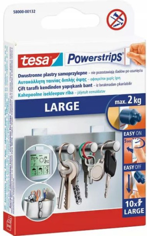 Tesa Plastry Samoprzylepne Powerstrips 2kg 10 Szt