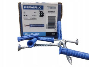 Rawlplug 4all Kołek Wkręcany 6×30 / 4.5×40 50 Szt