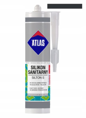 Atlas Silikon Sanitarny Silton 204 Czarny 280 Ml