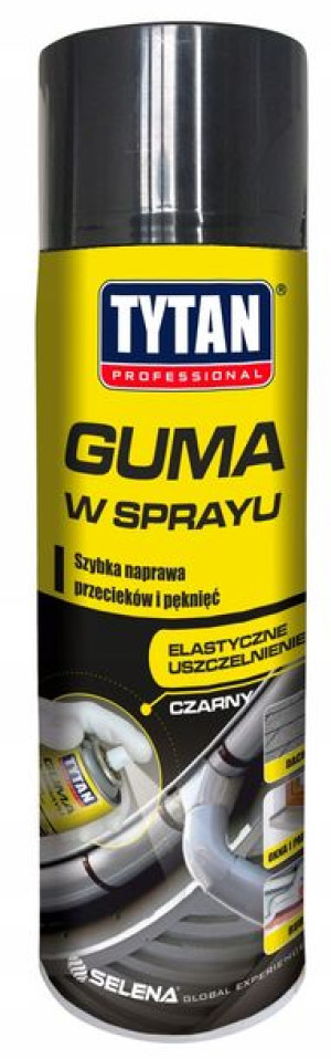 TYTAN GUMA USZCZENIAJĄCA W SPRAYu czarna 400ml