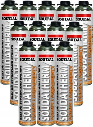 SOUDAL Klej w pianie do styropianu 750 KARTON 12op