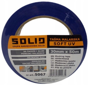 SOLID Taśma malarska delikatna słaba SOFT UV 30mm