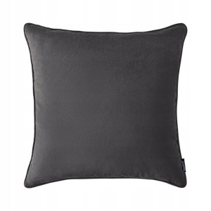 Poduszka dekoracyjna 45x45 welur szara ciemna Lush