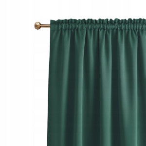 2x Zasłony gotowe Laurel 140x250 na taśmie zielone
