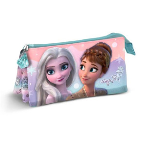 Piórnik szkolny dwukomorowy 3D Frozen 2 Magic Disney saszetka
