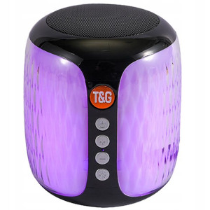 Głośnik Mini Bluetooth 5.0 Led Przenośny Radio Led Czarny Tg-611
