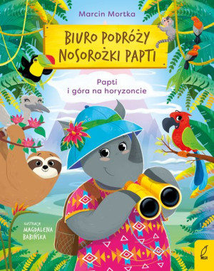 Biuro podróży nosorożki Papti. Papti i góra na horyzoncie