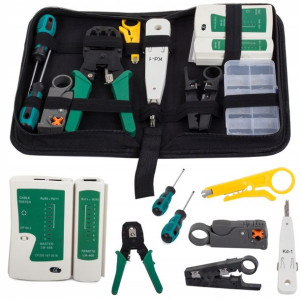 Tester Sieciowy Zestaw Lsa Zaciskarka Rj45 Etui