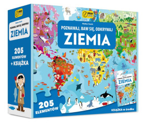 Poznawaj, baw się, odkrywaj. Ziemia. Puzzle 205 elementów + książka