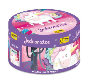 Na okrągło. Jednorożce. Puzzle i książka