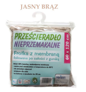 Wodoodporne Prześcieradło Ochronne Frotte Do Łóżeczka Z Gumką  60X120