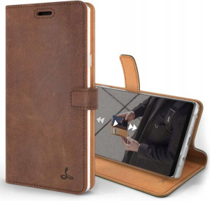 Etui z Klapką do Samsung Galaxy Note 10+ Brązowe