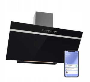 Scienny Okap Kuchenny Podswietlany Led 90cm A++