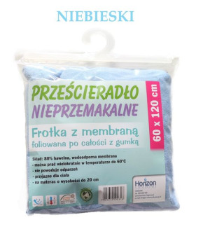 Wodoodporne Prześcieradło Ochronne Frotte Do Łóżeczka  Z Gumką  60X120