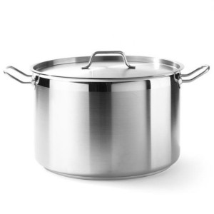 Garnek Stalowy Z Pokrywką 10l Do Restauracji 18/10