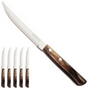Nóż Do Pizzy Steków 21cm Z Drewnianym Uchwytem 6x
