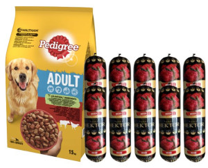 PEDIGREE Adult 15kg (średnie rasy) - sucha karma dla psów z wołowiną i drob