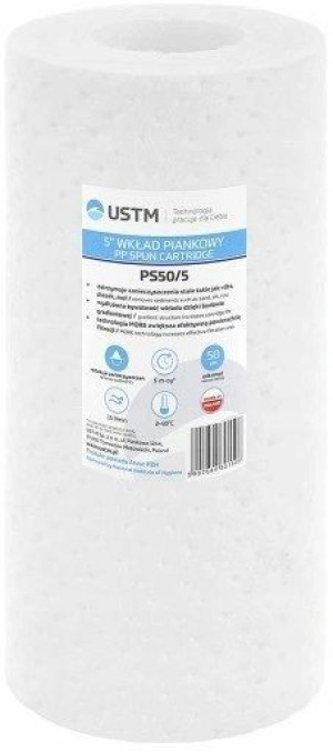 Wkład Filtrujący Do Wody PS50/5 50mik. 5' USTM