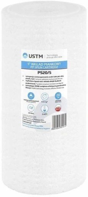 Wkład Filtrujący Do Wody PS20/5 20mik. 5" USTM