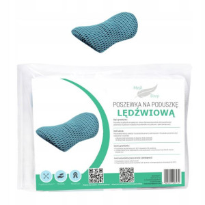Poszewka na poduszkę lędźwiową ortopedyczną.