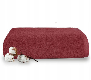 Duży Ręcznik Kapielowy 70x140- 500 G/m2 Bordowy