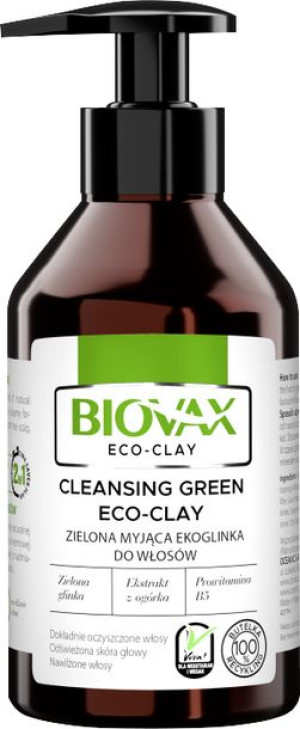 Biovax Zielona Myjąca Ekoglinka Do Włosów 200ml