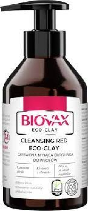 Biovax Czerwona Myjąca Ekoglinka Do Włosów 200ml