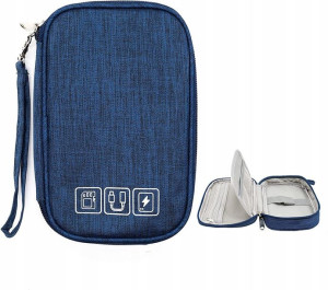 Mały Podróżny Organizer Na Kable Karty Powerbank