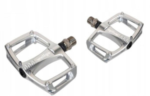 Pedały MTB aluminium WELLGO platforma srebrne para