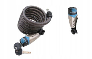 Zamek rowerowy spirala zapięcie 180 cm SPENCER