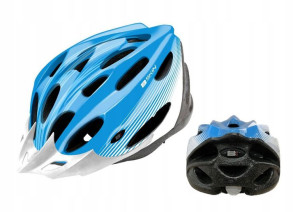 Kask rowerowy B-SKIN REGULAR L niebiesko-biały