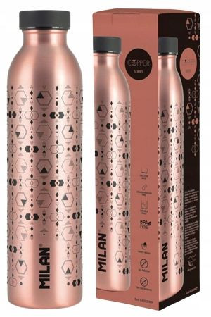 Butelka Termiczna 591 Ml Copper Czarna Mały Termos