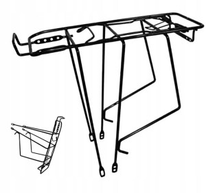 Bagażnik rowerowy tylny 26" regulowany czarny