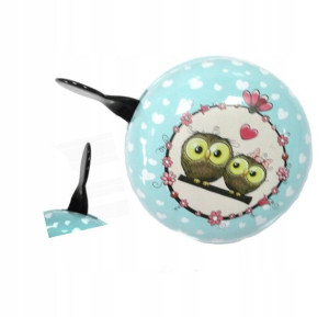 Dzwonek mechaniczny Big Bell 80 mm dwie sowy